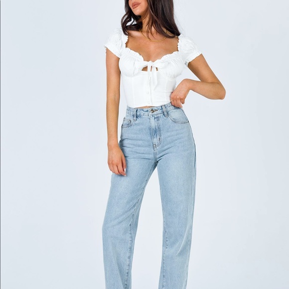 Princess Polly Elouise White Crop Top - Picture 6 of 8